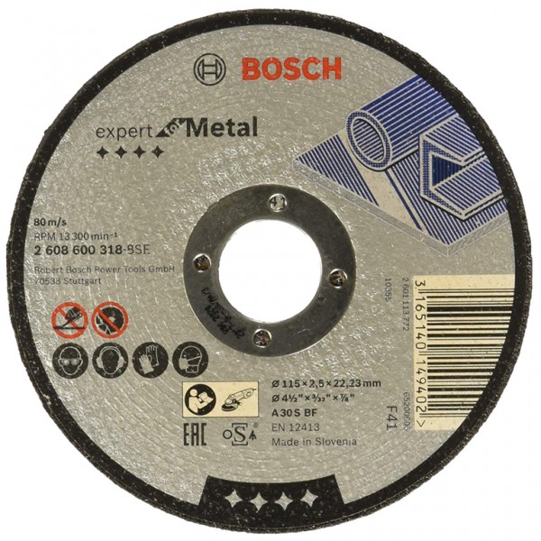 Диск BOSCH за рязане метал 115х2,5х22,23 Диск BOSCH за рязане метал 115х2,5х22,23