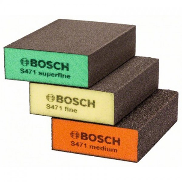 Комплект гъби за шлайфане, 3 бр. 69 x 97 x 26 mm, M, F, SF от Bosch Комплект гъби за шлайфане, 3 бр. 69 x 97 x 26 mm, M, F, SF от Bosch